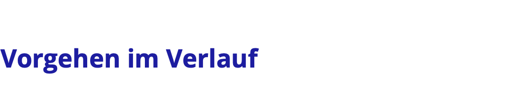 „Bewusst angehen“ Vorgehen im Verlauf